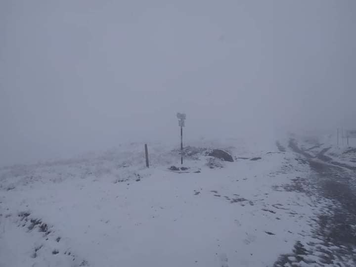 FOTO: A nins în zona montană a județului Bistrița-Năsăud