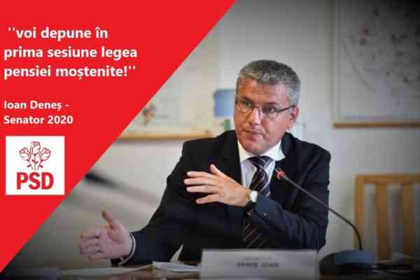 Ioan Deneș: ”Legea pensiei moștenite – o inițiativă legislativă vitală pentru milioane de români”