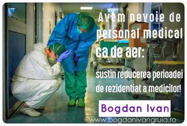 Bogdan Ivan (PSD): ”Avem nevoie de personal medical ca de aer: susțin reducerea perioadei de rezidențiat a medicilor!” Bogdan Ivan (PSD): ”Avem nevoie de personal medical ca de aer: susțin reducerea perioadei de rezidențiat a medicilor!”
