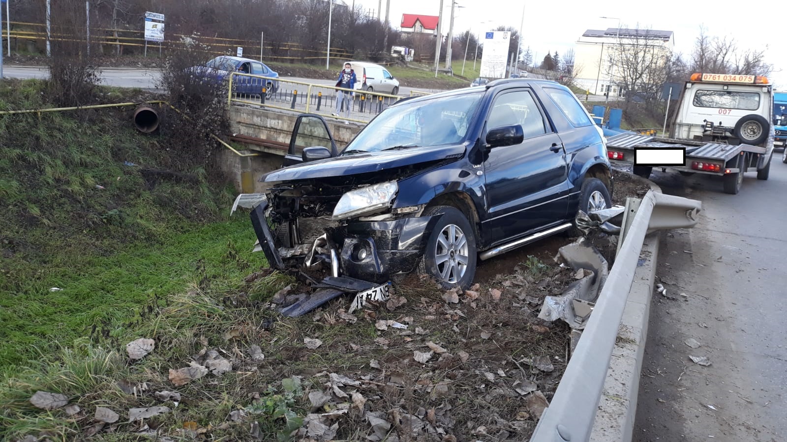 Rupt de beat, a făcut accident pe Centura Bistriței! CÂT a indicat etilotestul