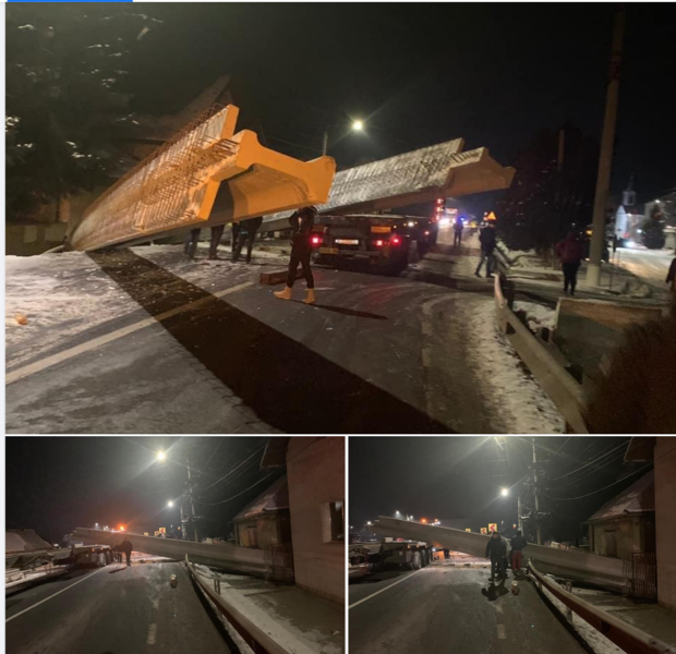 DN 17, blocat total în zona localității Reteag (FOTO)